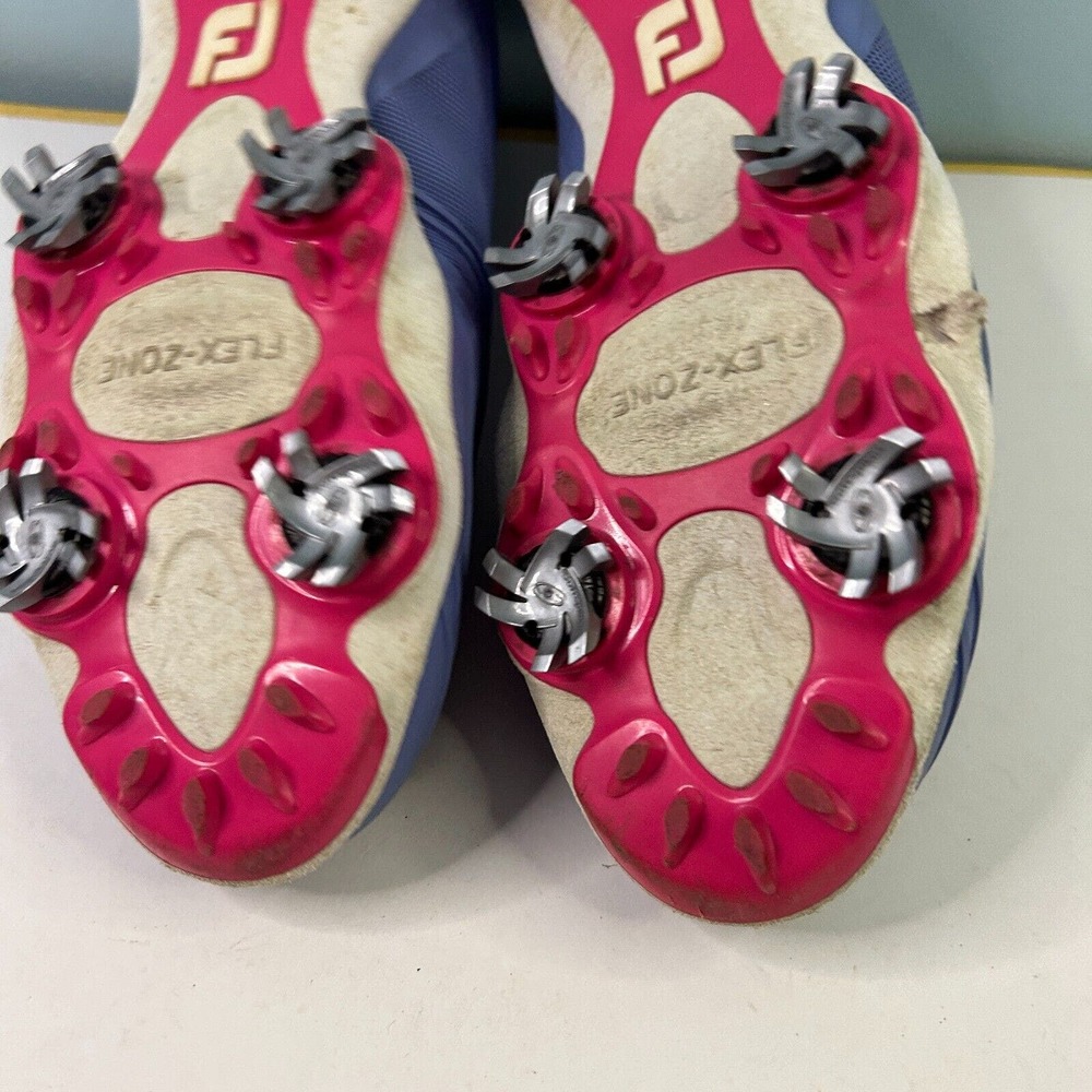 Footjoy Aspire Golf Shoes Women's Size 8.5 M Periwinkle Blue MISSING LACES 98896 - Picture 14 of 15